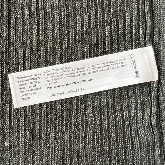 EILEEN FISHER HIGH COLLAR OPEN FRONT CARDIGAN NWT XS ORGANIC LINEN BREATHABLE - Picture 13 of 13